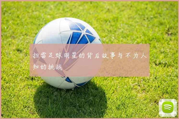 扫雷足球明星的背后故事与不为人知的挑战